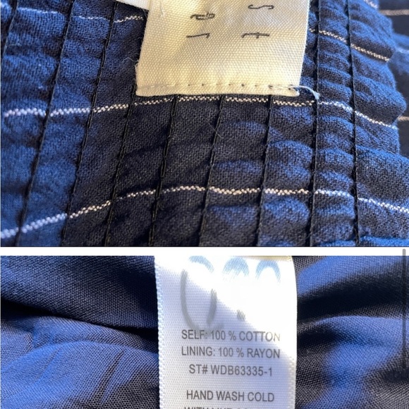 Urban Outfitters Lost + Wander Navy Striped Button Dress Sz. M - Picture 4 of 5